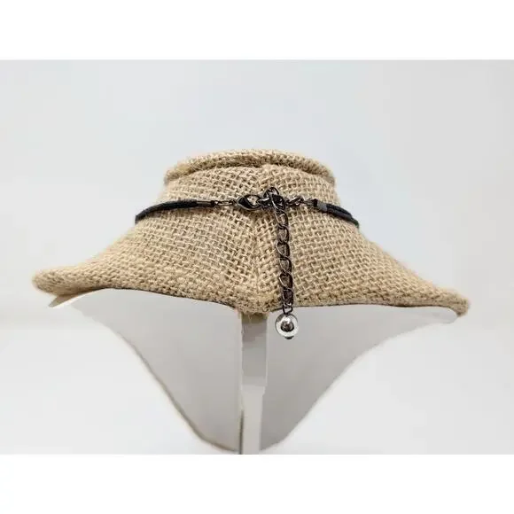 Silver Tone Necklace Beaded Statement Layered Multi-Strand Chunky Cluster - Picture 5 of 5